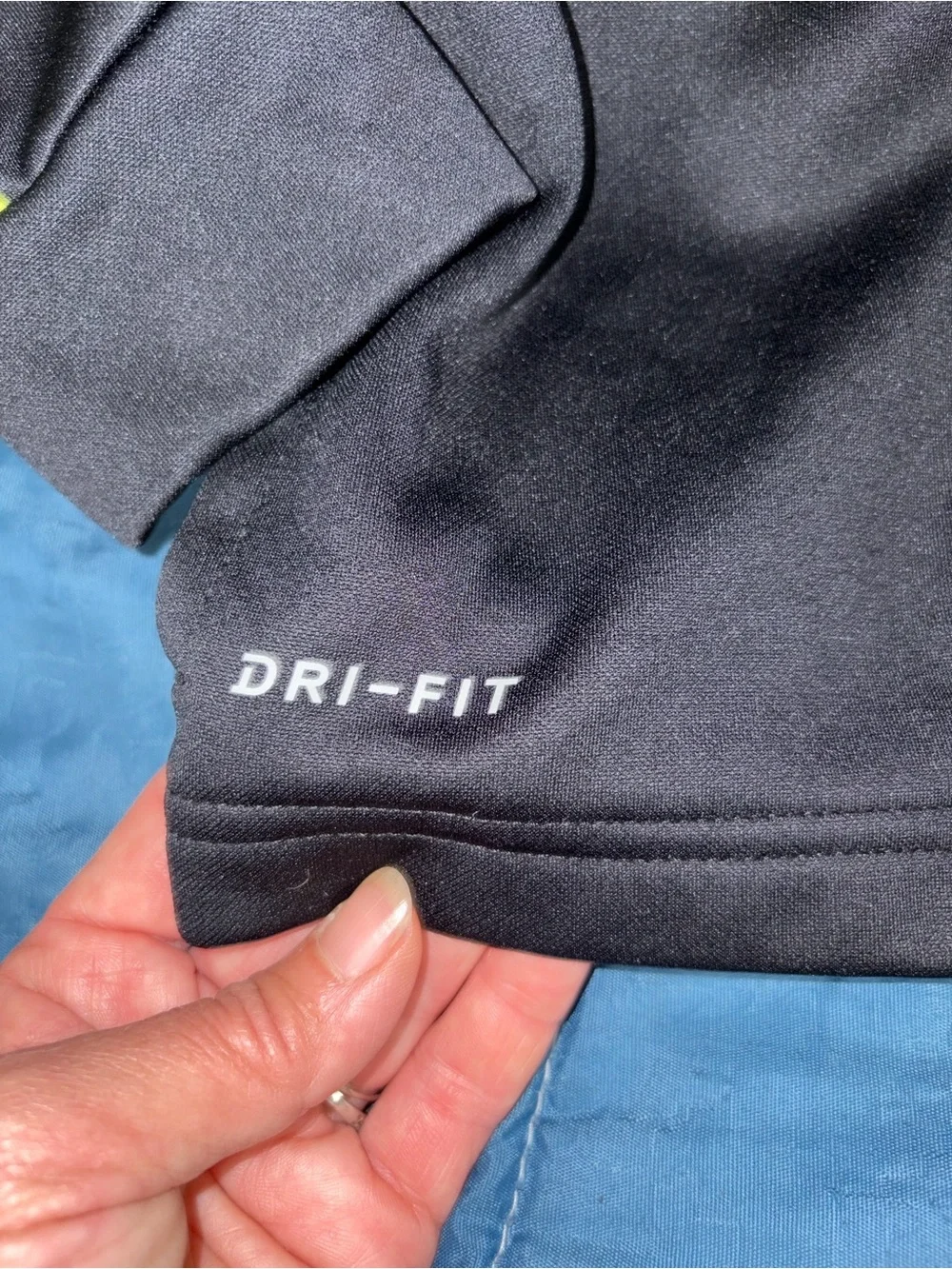 Nike Black & fluorescent Yellow Kids' Dri-FIT Half-Zip Hoodie - Just Do It